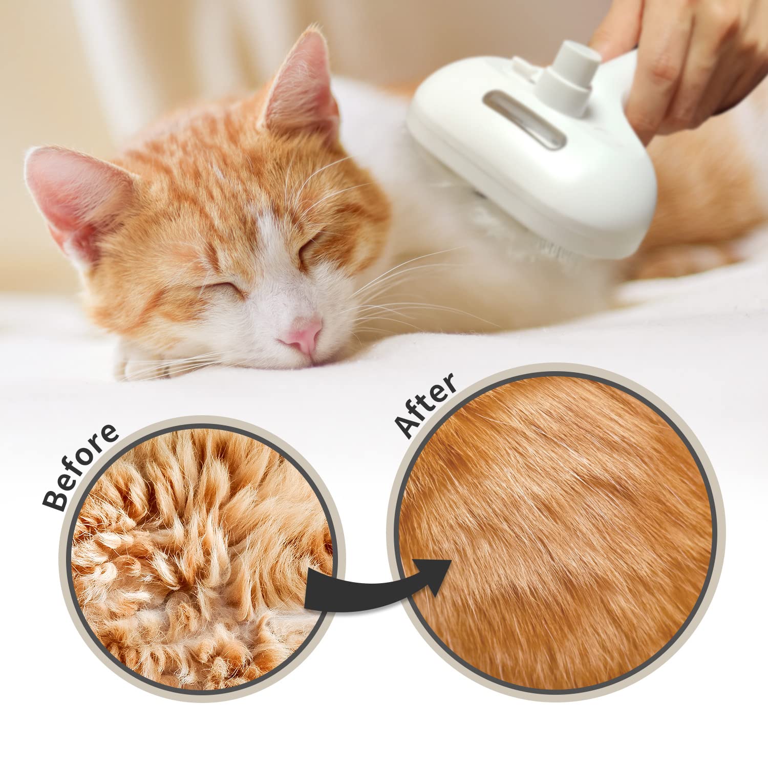 Self Cleaning Slicker Brush for Dogs - Pet Grooming Brush for Shedding, Dog Brush for Long and Short Hair to Removes Tangles and Loose hair, The Pet Hair Brush Suitable for Cats and Dogs